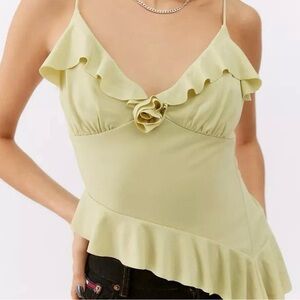 Urban Outfitters Cream Camisole with Floral Accent